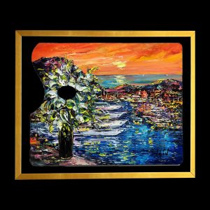 Palette Flowers Island 15.5 x 19.5, Framed