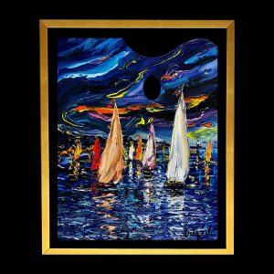 Palette Night 19.5'' x 15.5'' Framed