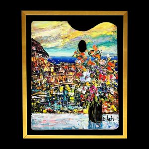 Vernazza Night - 19.5 x 15.5, Framed