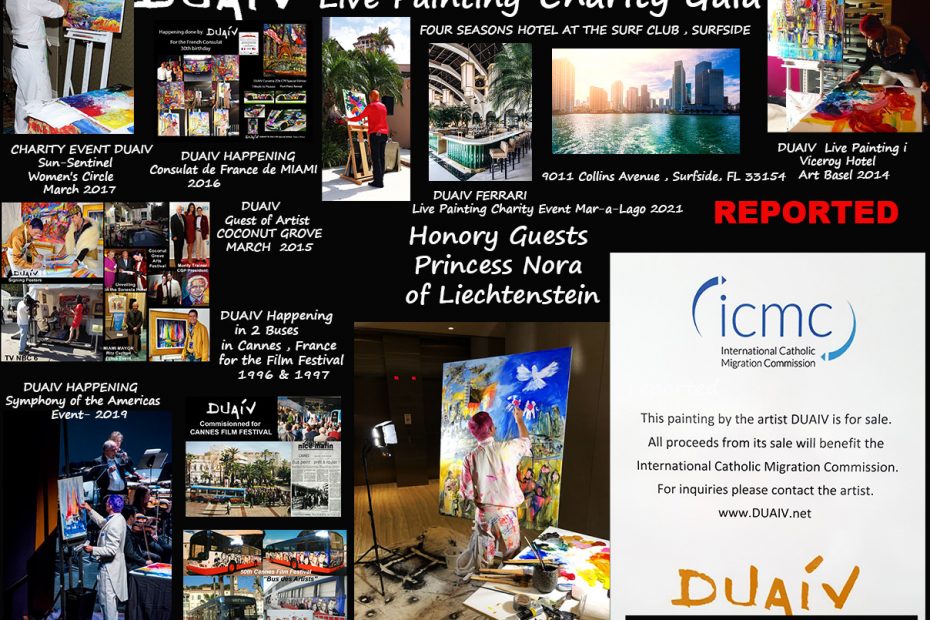 DUAIV Live Painting Charity Gala, with ICMC Live Painting