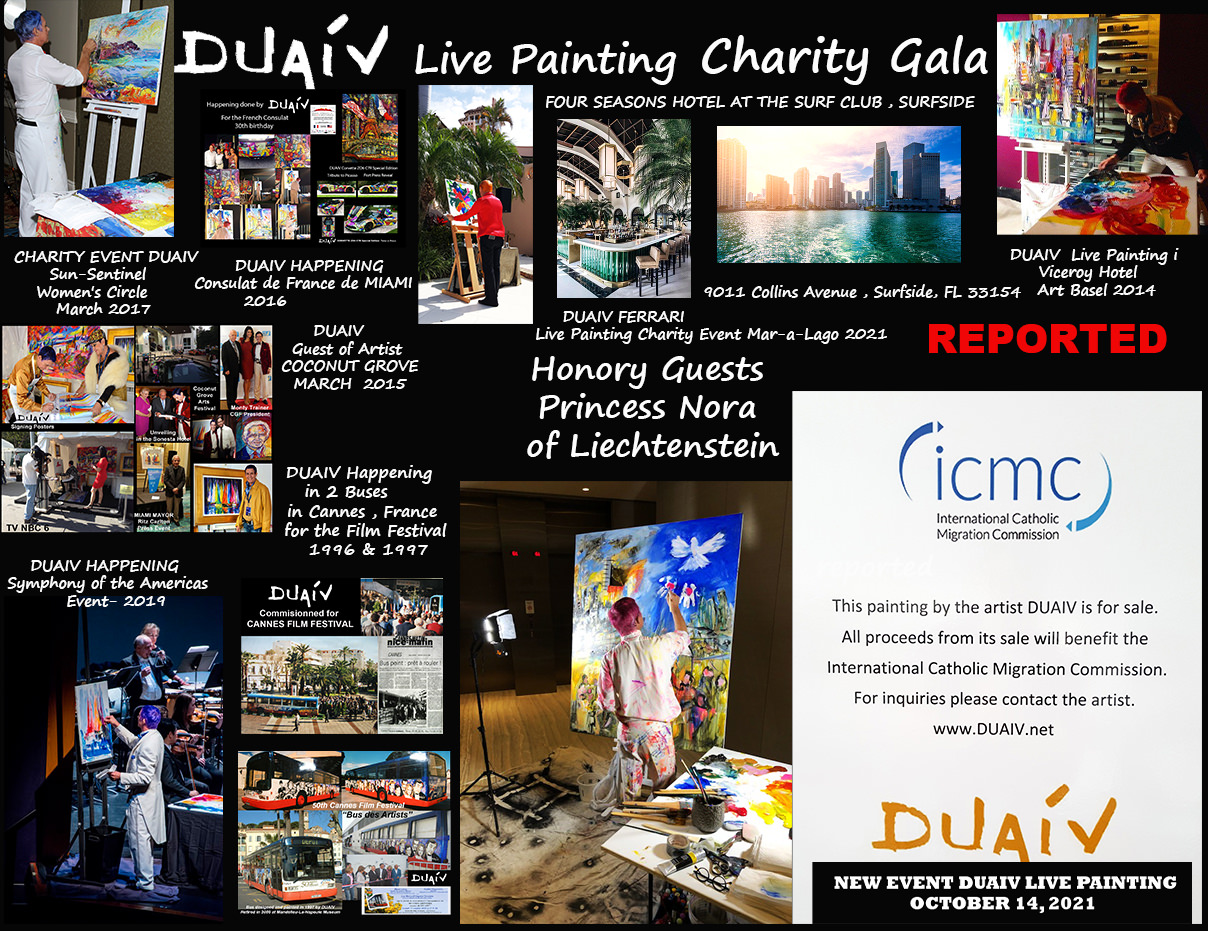 DUAIV Live Painting Charity Gala, with ICMC Live Painting