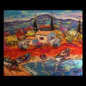 3 Barques a Van Gogh 18.5 x 22.5