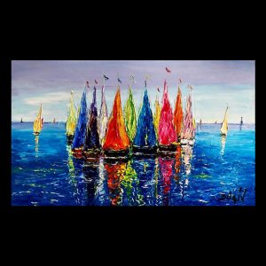 Calme voiles au repos 13.5 x 20.5