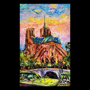 Paris et Notre Dame Cherie 22.5 x 13.75