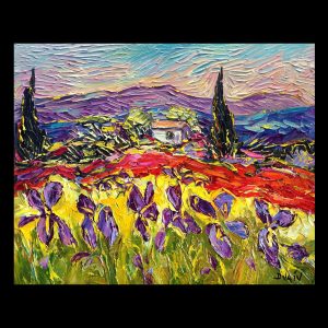 Paysage aux Iris 18 x 21.5