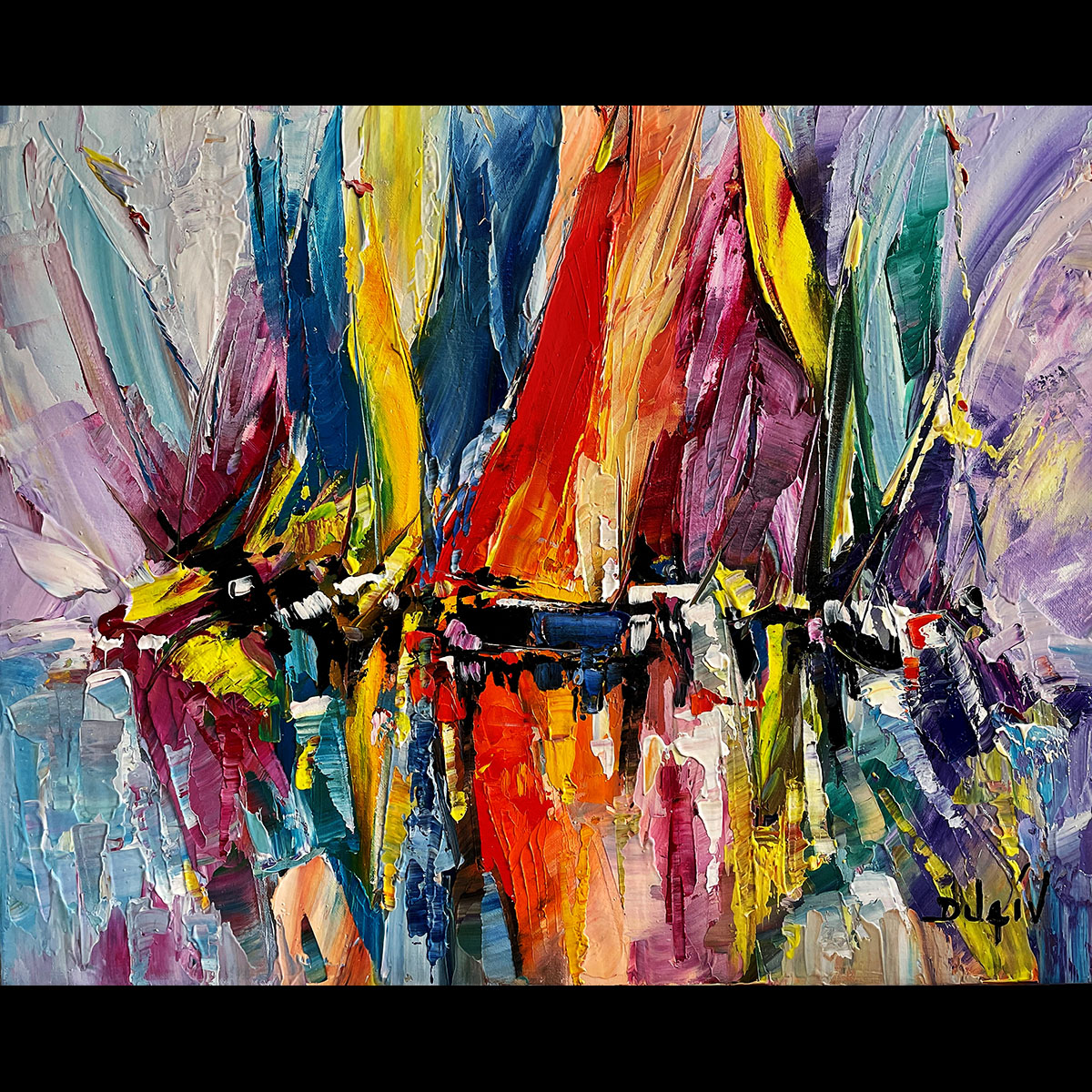 Courbes Colorees 20'' x 24'