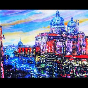 DUAIV Acrylic Light Art Painting, Evening in Venice