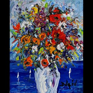 Vase Blanc 10'' x 8''