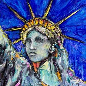 Blue and Liberty 24'' x 19''