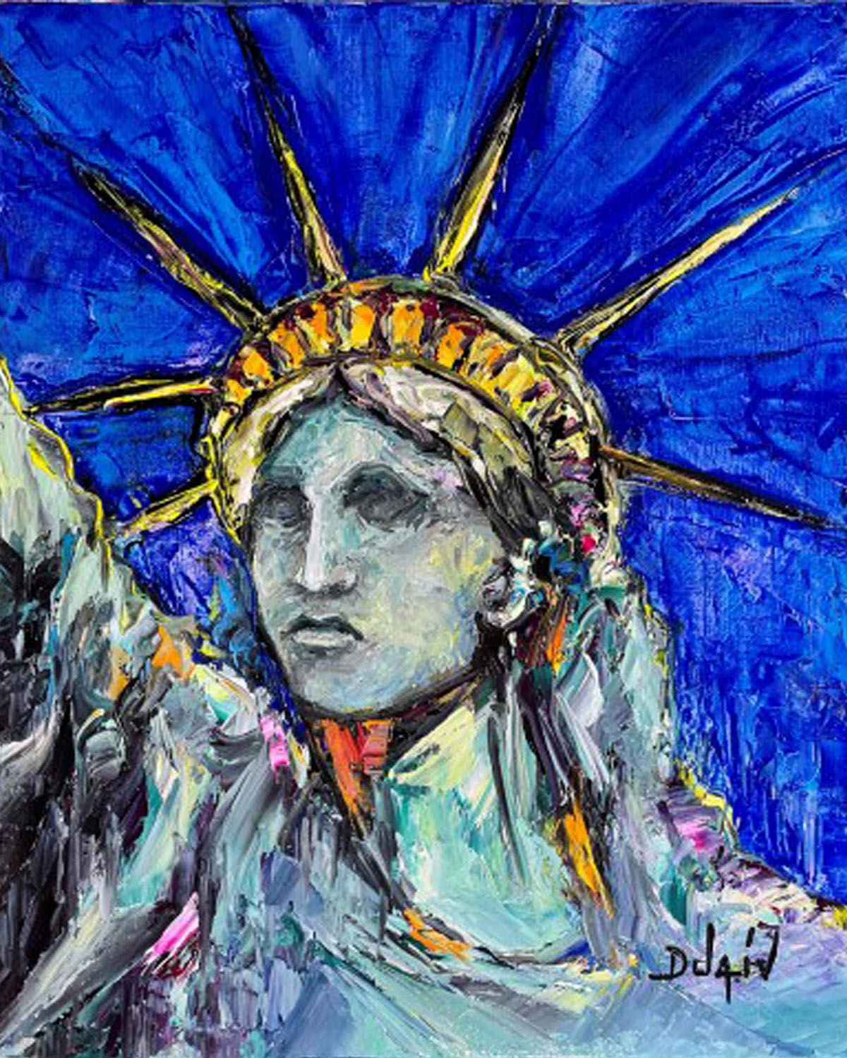Blue and Liberty 24'' x 19''