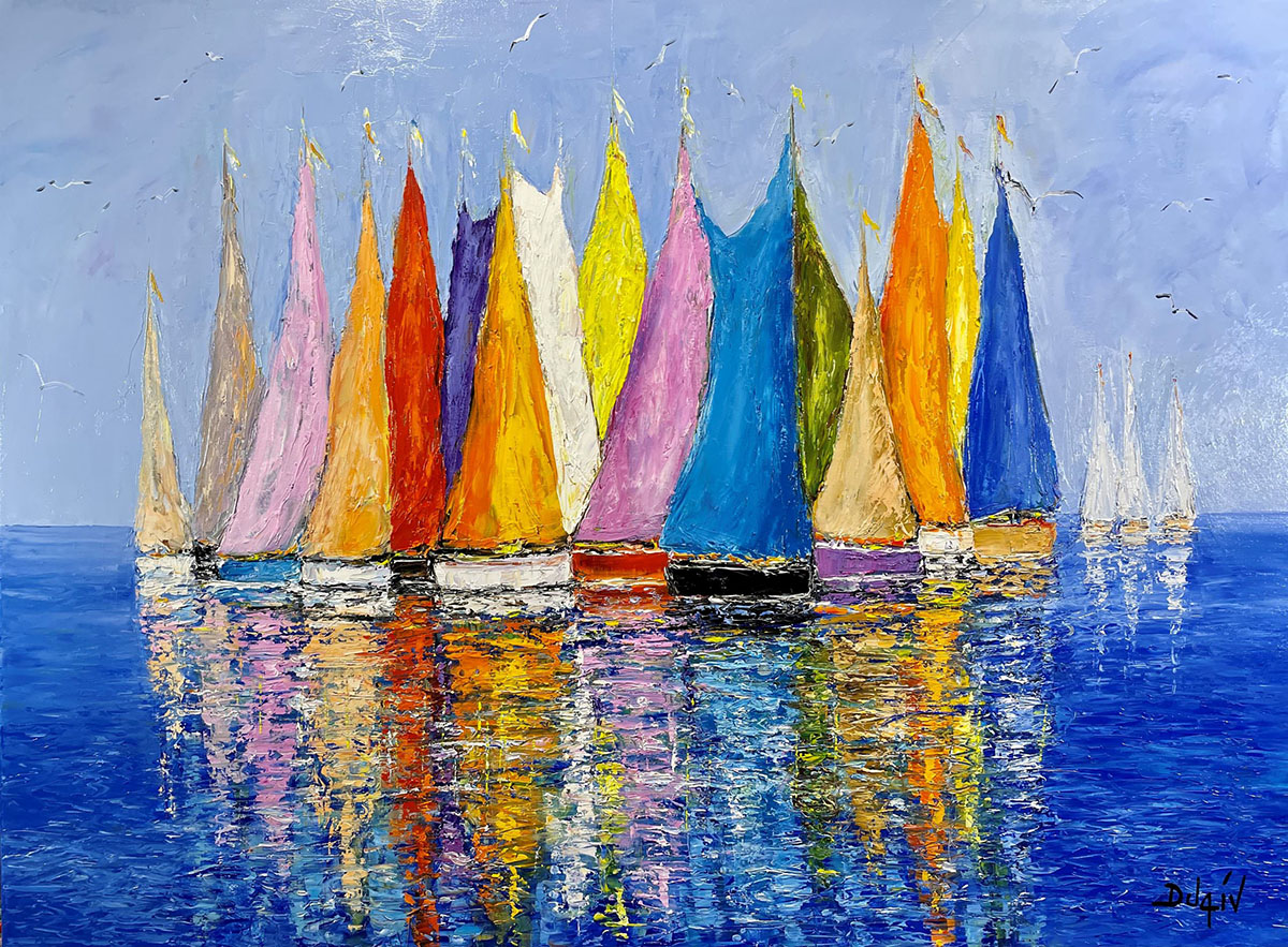 Blue Colors 38'' x 51''