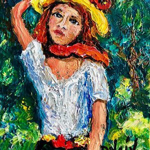 Fillette Et Le Petit Renoir 10'' x 8''