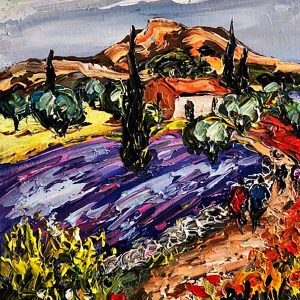 Genets Lavandes Et Coquelicots 10.5'' x 8.5''
