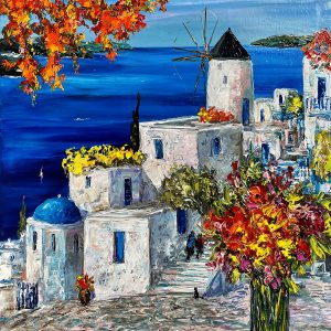 Greece Wind Mill 32.5'' x 26.5''
