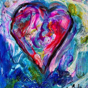 Heart In Blue 10'' x 8''