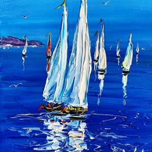 Mouettes Et Bleu 10'' x 8''