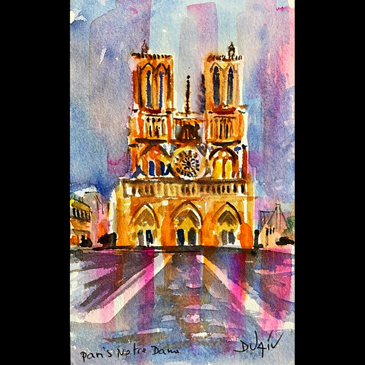 Paris Notre Dame View 7'' x 4.5''