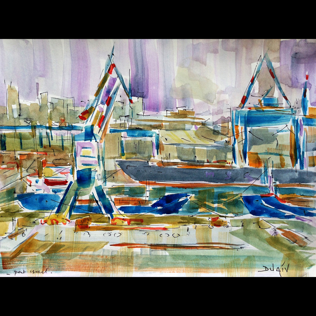 Port Israel 9'' x 12''