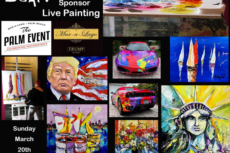 DUAIV Ferrari Live Painting Charity, Event Mar-a-Lago