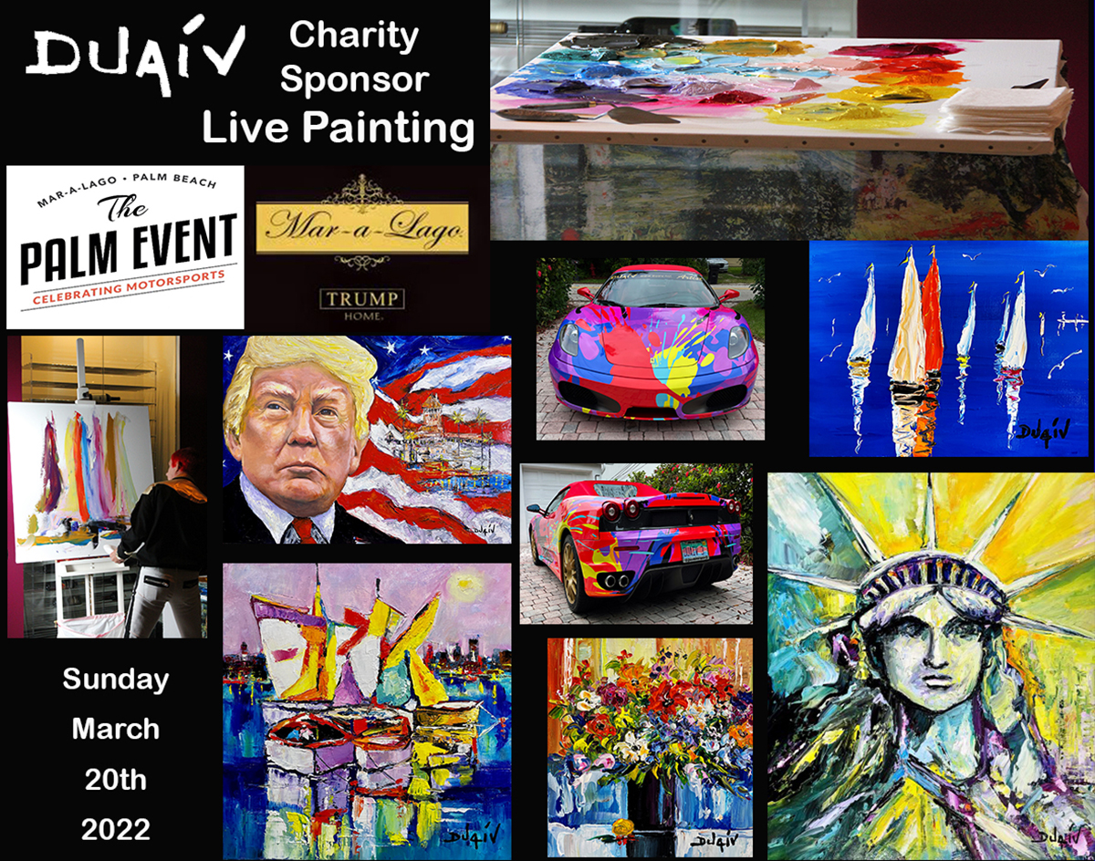 DUAIV Ferrari Live Painting Charity, Event Mar-a-Lago