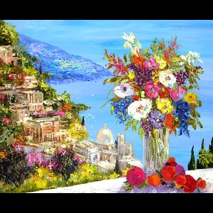 Positano Vista Flowers 19.5'' x 24''