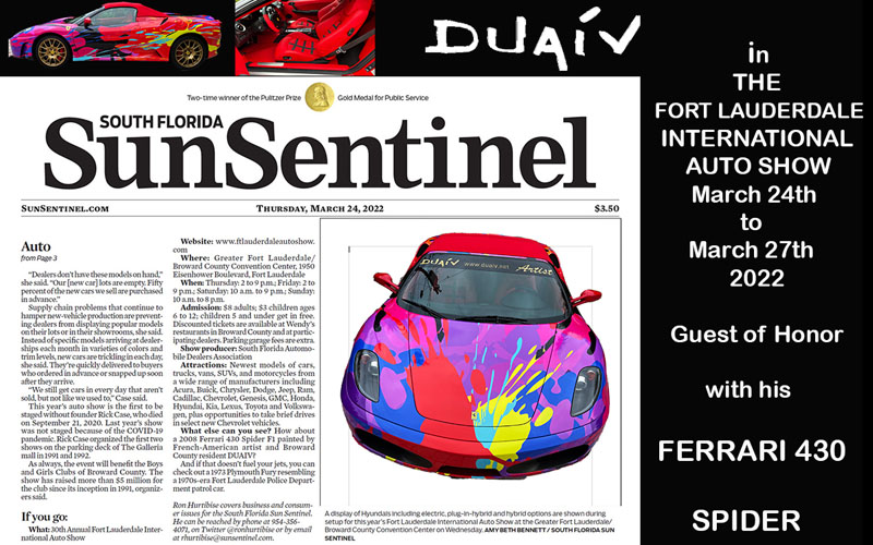 DUAIV Ferrari 430 Spider, Guest of Honor at the Fort Lauderdale Internaitonal Auto Show (poster)