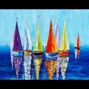 Sailing Love 51'' x 63”