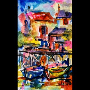 Pier Boat 7'' x 4.5'' (Commission)