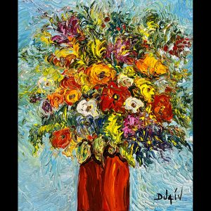 Vase en Rouge 21'' x 18''