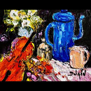 Cafetière Bleu 8'' x 10''