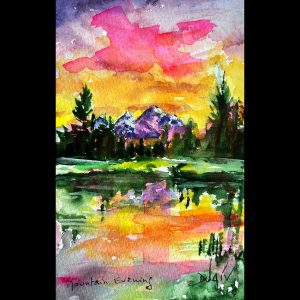 Mountain Evening<em>7'' x 4.5''</em>