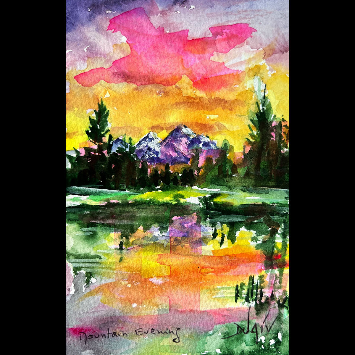 Mountain Evening<em>7'' x 4.5''</em>