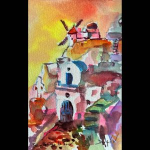 Santorini Le Soir<em>7'' x 4.5''</em>