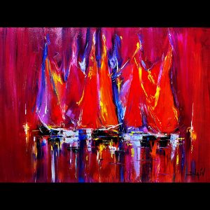 Red Abstract 30''x 40''