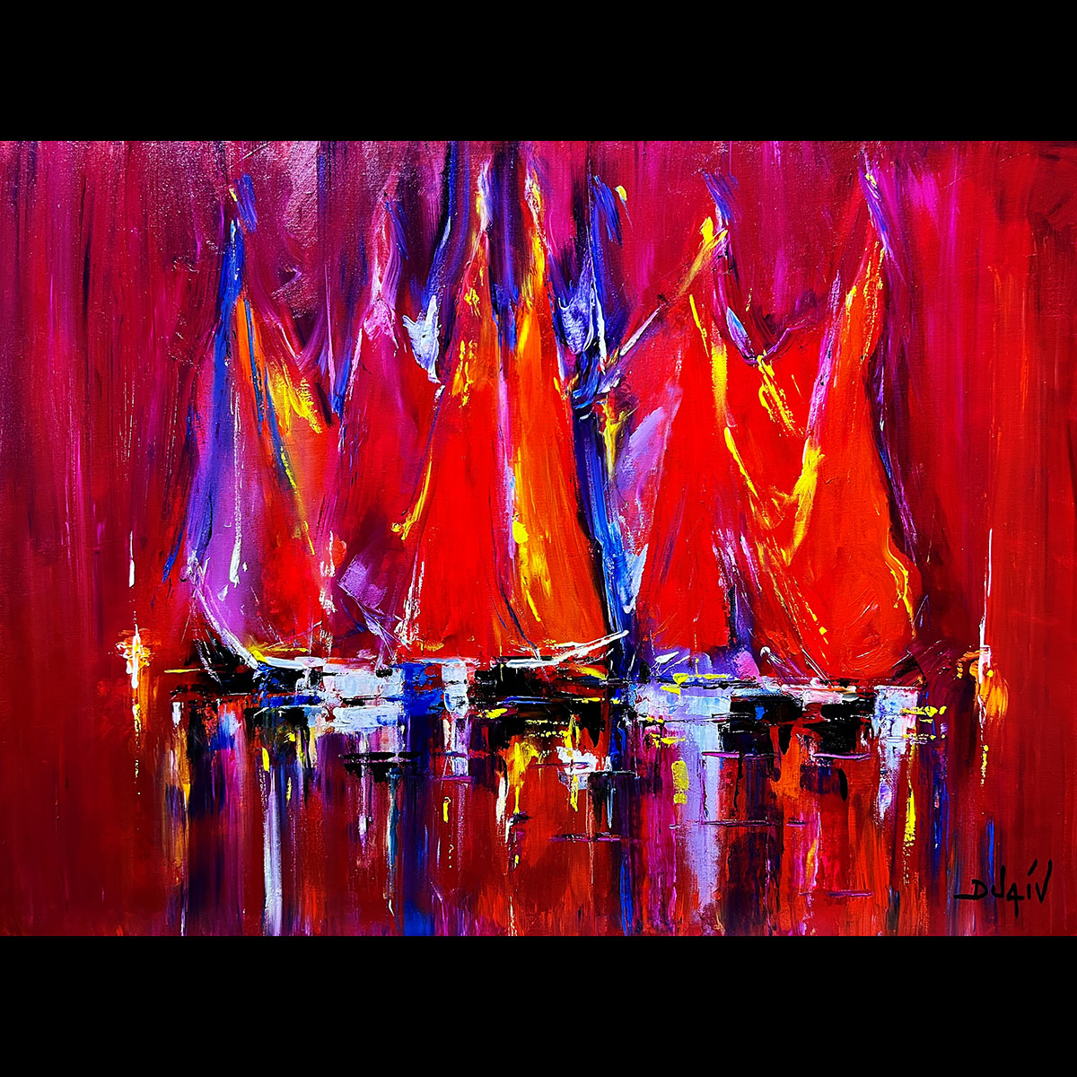 Red Abstract 30''x 40''