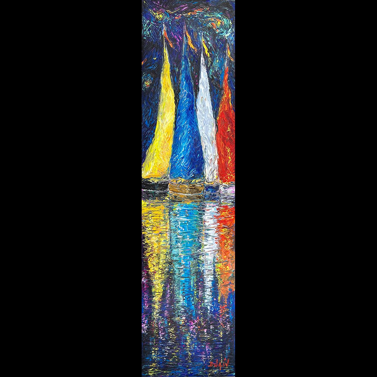 Toujours Night 56'' x 14''
