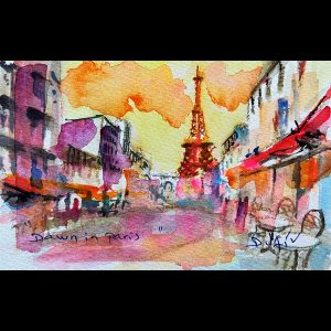 Dawn In Paris <em>4.5'' x 7''</em>