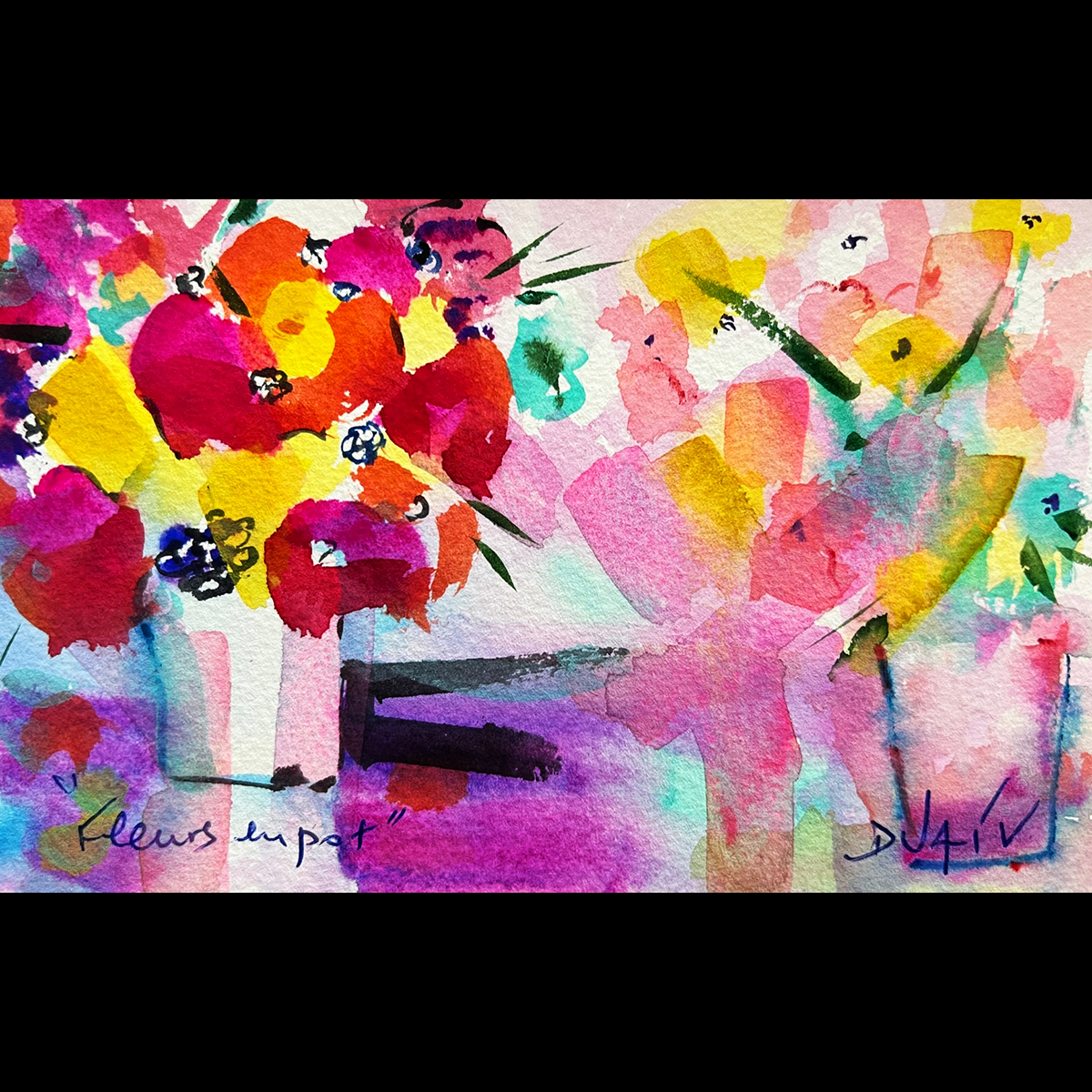 Fleurs En Pot <em>4.5'' x 7''</em>