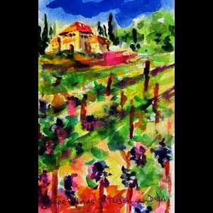 Grape Vines In Toscany <em>7'' x 4.5''</em>