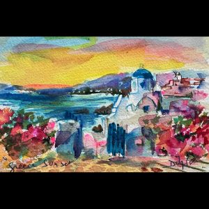 Greece Sunset <em>4.5'' x 7''</em>