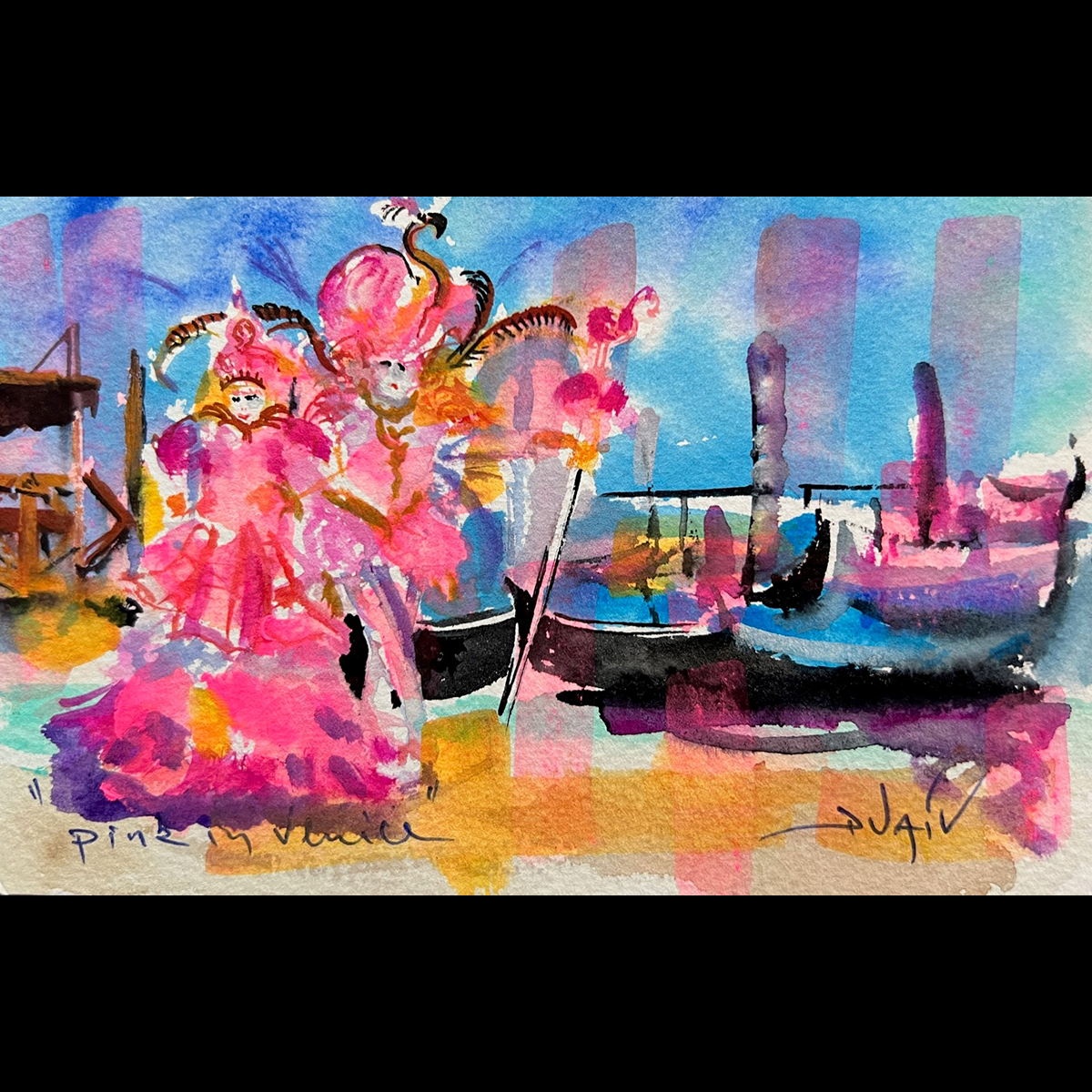 Pink In Venice <em>4.5'' x 7''</em>