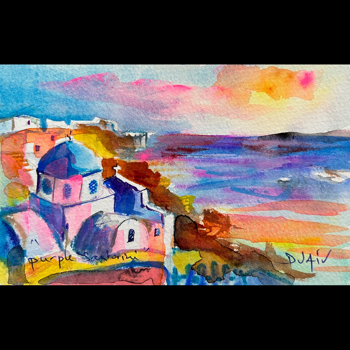 Purple Santorini <em>4.5'' x 7''</em>