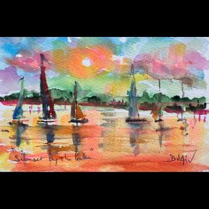 Sunset by The Lake <em>4.5'' x 7''</em>