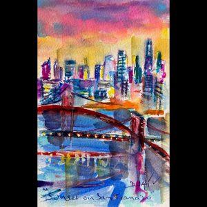 Sunset On San Francisco <em>7'' x 4.5''</em>