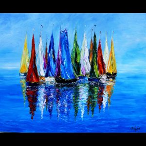 Light sail boats 51'' x 63''
