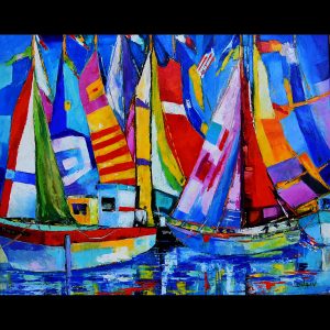 Moderne Peche Et Voiles 25'' x 31''