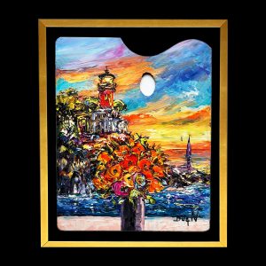 Palett Lighthouse Flowers 19.5'' x 15''