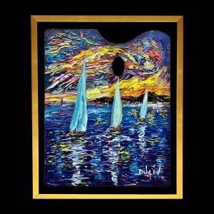 Palett Sailboats Night 19.5'' x 15.5''