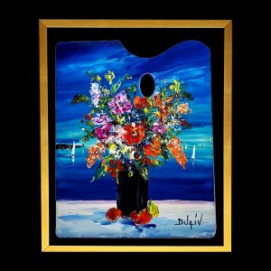 Palett blue flowers 19.5'' x 15.5''