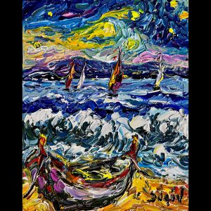Van Gogh Waves 10'' x 8''